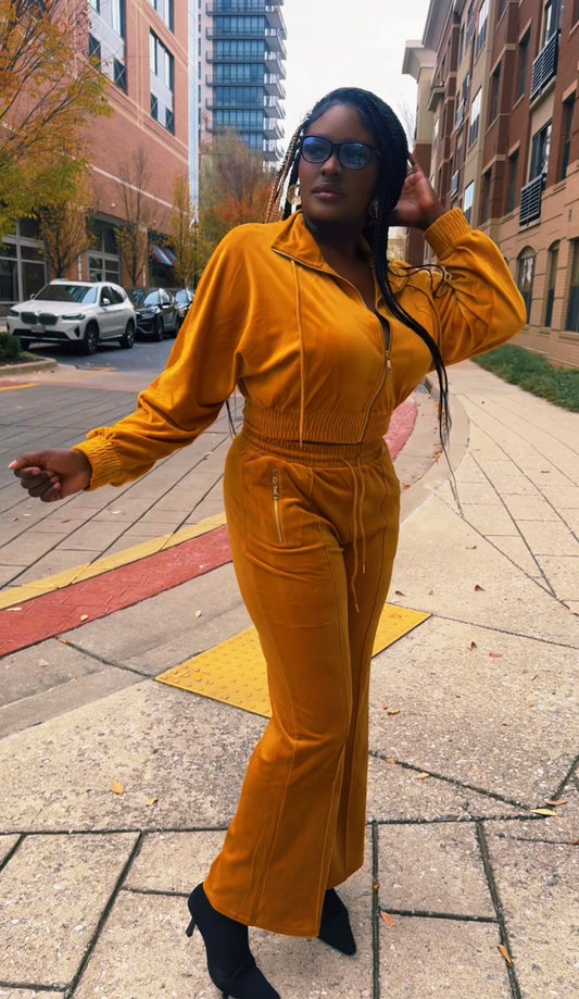 "Daisy" Velour sweatsuit